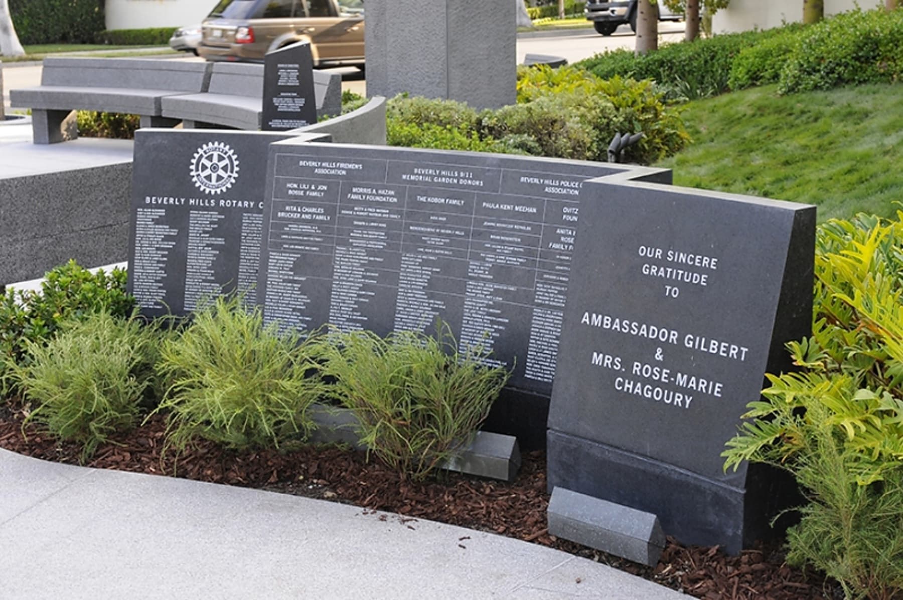 Support materials for the Beverly Hills 9/11 Memorial Garden